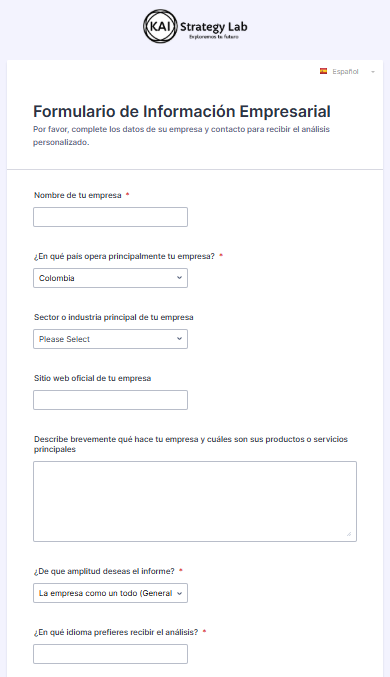 Formulario KAI Analyzer